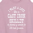thumbnail image 3 of Instant Message - I Want A Love Like a Cast Iron Skillet; It'll Last Forever - Women's Racerback Tank Top, 3 of 6