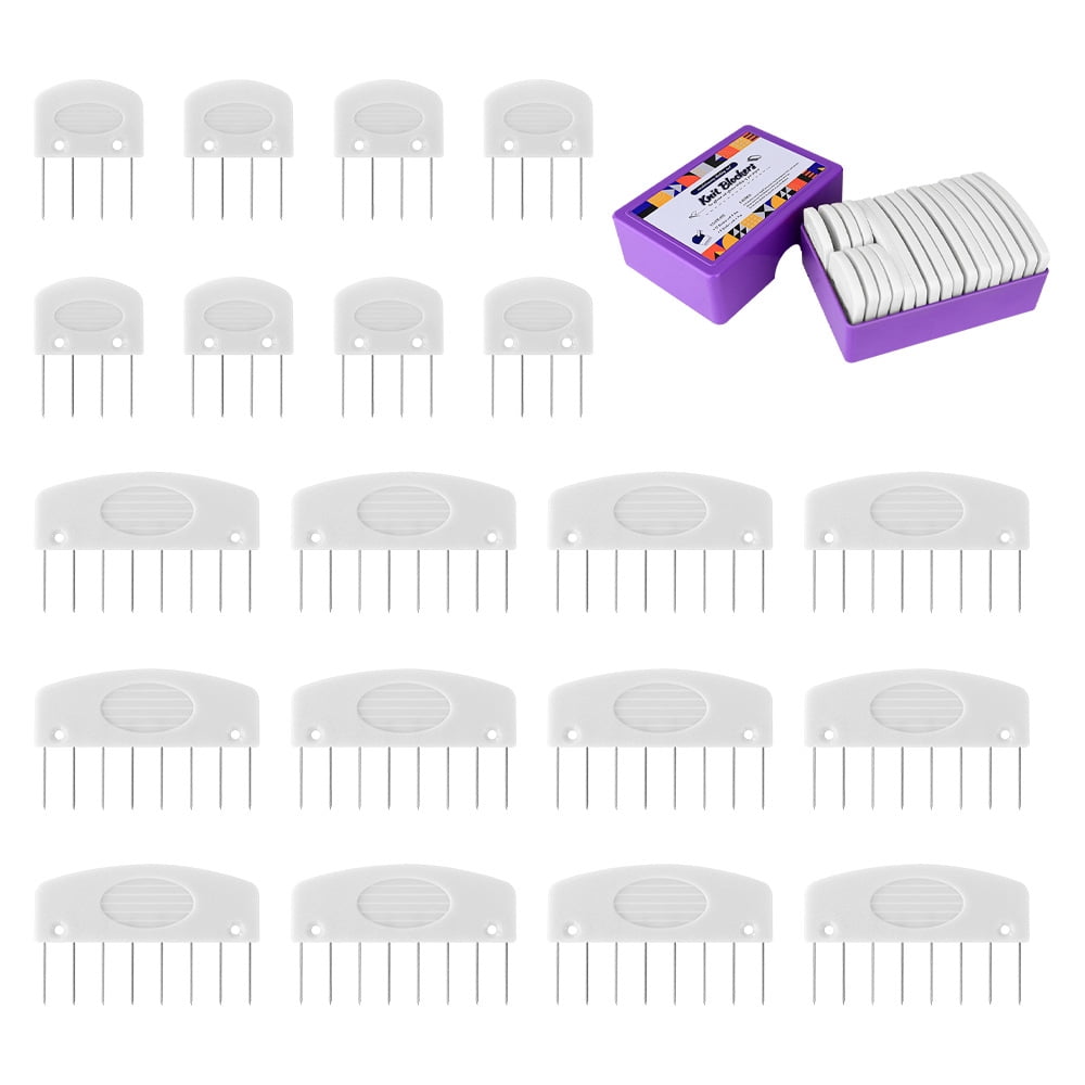 20 Pcs Knit Blocker Combs, Color Knit Blockers Combs for Blocking, Rainbow Knitting Blockers Pins for Blocking Mats Knitting Pins Kit Knitting Tools, Multi Colors