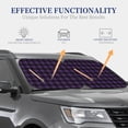 thumbnail image 4 of Balery 2 Piece Purple Black Plaid Car Windshield Sun Shade|Foldable Front Windshield Shade for Car Front Window for Most Sedans SUV Truck-Medium, 4 of 7