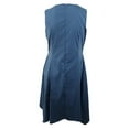 thumbnail image 2 of Alfani Womens Solid Asymmetrical Dress, Blue, 16, 2 of 2