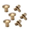 thumbnail image 1 of Brass Rivets Kit, 50 Set 8mm Slot Screw Decorative Curved Rivet for Leather Bag Paper, 1 of 7