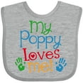 thumbnail image 3 of Inktastic My Poppy Loves Me Boys or Girls Baby Bib, 3 of 4