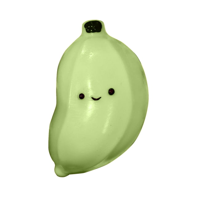 Adorable juguete de plátano para aliviar el estrés y el juego sensorial. Espuma elástica suave, ideal para todas las edades. Compacto y portátil con expresión linda.