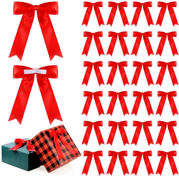 Lazos de Regalo de Satén Riceshoot 24 unidades Rojo 13x18 cm Autoadhesivos