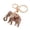 Golden, variant on Keychain Sparkling Rhinestones Inlaid Elephant Design Keychain Pendant Enamel Oil Drip Process Smooth Edges Spring Buckle Key Holder Car Keys Good Luck Charm