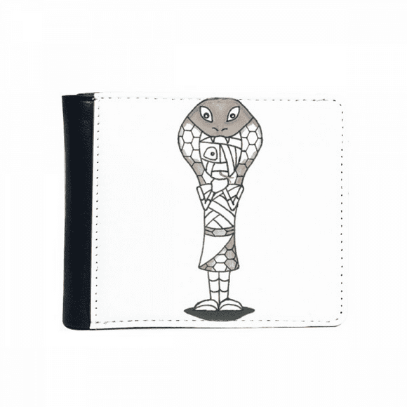egypt horus snake hat flip bifold faux leather wallet multi-function card purse