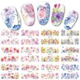 thumbnail image 1 of WREESH Nail Watermark Sticker Gold Watercolor FlowerColor Nail Sticker 1PC, 1 of 2