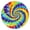 Colorful Rainbow Tie, variant on Blue White Tie Dye Wave Pattern Round Fitted Tablecloth with Elastic Edge,Dining Table Cover Waterproof,Outdoor Round Tablecloth for Camping,Dining,Indoor and Outdoor