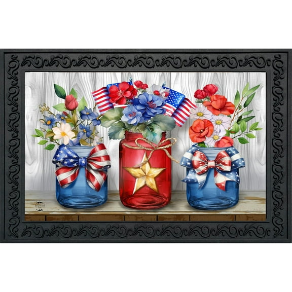 Briarwood Lane American Flowers Doormat