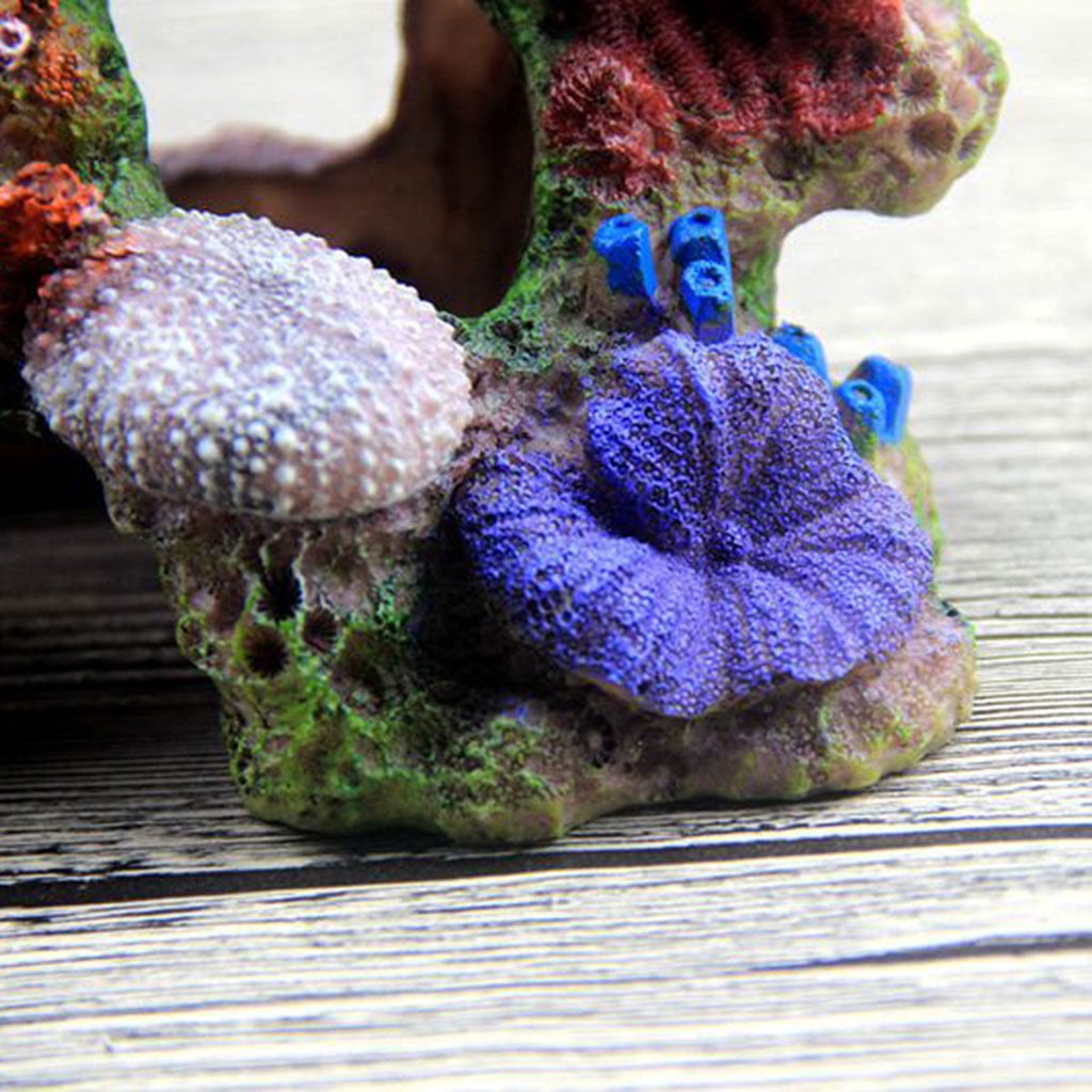 Aquarium Coral Decor Fish for Tank Coral Rocks Resin Cave Safe and Harmless