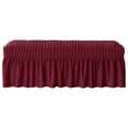 thumbnail image 1 of Long Bench Cover,Removable Bench Seat Furniture or,Piano Bench Slipcover,Rectangle Stool Covers for Bedroom, Hotel, Kitchen, Decor , Red, 1 of 8