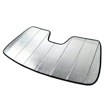 Dodge Caravan Windshield - TuningPros SS-091 Custom Fit Silver and Grey Windshield Sun Shade Heat Shield For 2008-2019 Dodge Grand Caravan - 1 pcs Set SunShade Dodge Grand Caravan 08 09 10 11 12 13 14 15 16 17 18 19