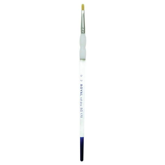 SG170 Series | Soft-Grip™ Standard Handle Gold Taklon Filbert Brush