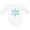 AA-White, variant on Inktastic Icy Blue Winter Snowflake Boys or Girls Long Sleeve Baby Bodysuit