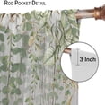 thumbnail image 6 of Floral Curtains,Watercolor Spring Floral Leaves Farmhouse Wooden Flower Rustic Country Rod Pocket Blackout Window Drapes Bedroom Living Room 27.5x63in,2 Panel Set, 6 of 6