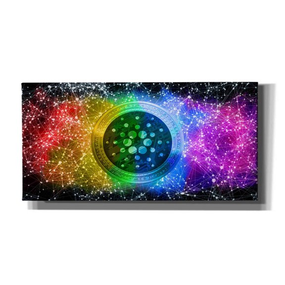 Epic Graffiti 'Ada Cardano Crypto Constellation' by Epic Portfolio, Giclee Canvas Wall Art, 24"x12"
