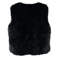thumbnail image 6 of YDFCWXW 2025 Fashion Women Fur Vest Short Sleeveless Jacket Winter Warm Coats Outwear Comfy Soft Waistcoat Black, M, 6 of 7