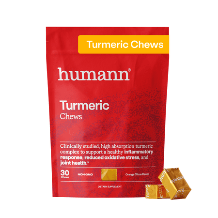 Humann Turmeric Chews Supplement – Clinically Studied High Absorption Curcumin Complex - Orange Citrus Flavor – from SuperBeets Makers – Joint Health – 30 Count