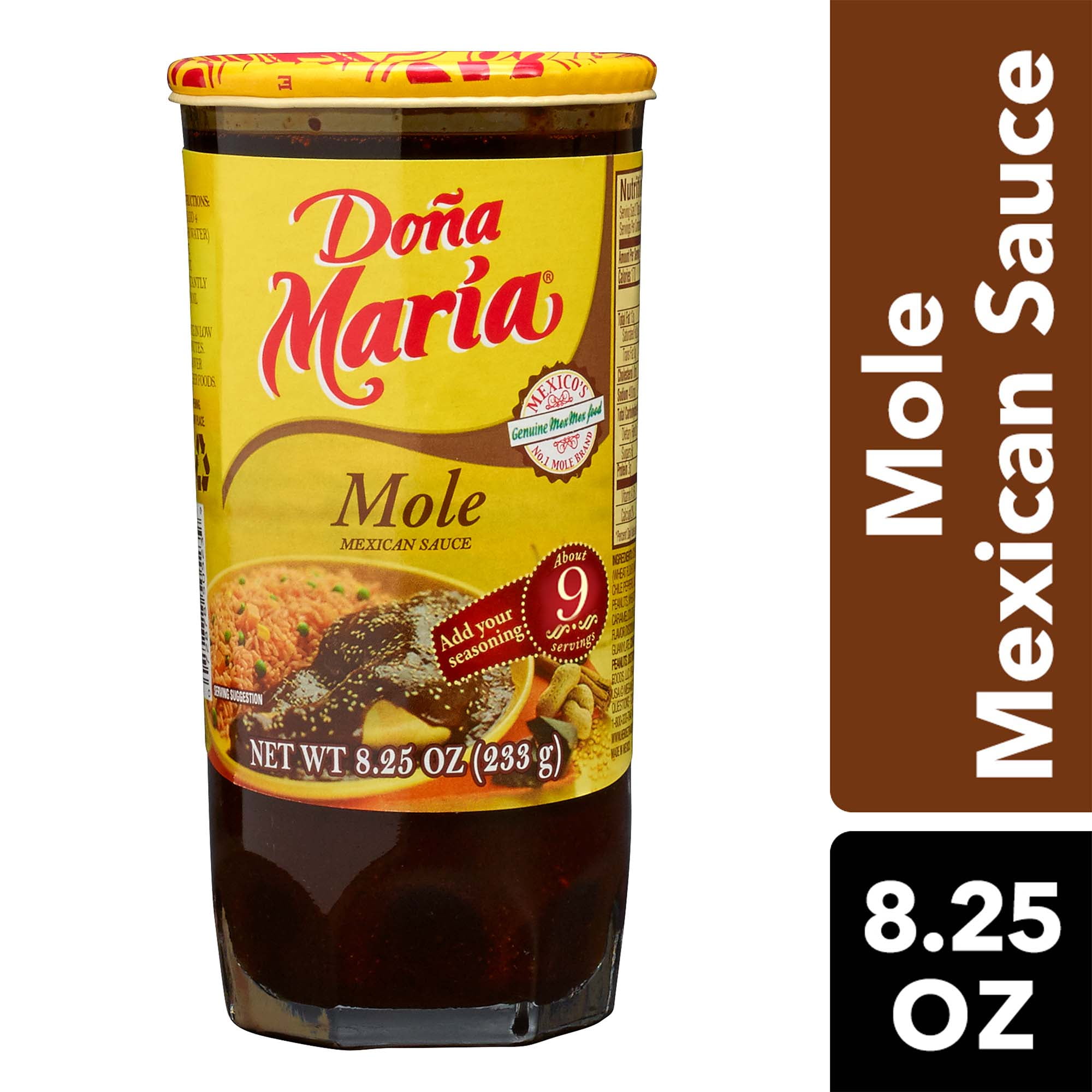 DONA MARIA Mole Paste, Mole Chocolate Sauce, 8.25 oz