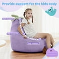 thumbnail image 5 of CozyNestFinds Bean Bag Chair, Stuffed Toddler Couch with Faux Rabbit Fur Cover, Comfy Lazy Sofa Chair for Reader, Living Room, Bedroom, 24 Inch, 5 of 12