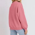 thumbnail image 4 of IAJDKMEK Womens Solid Pocket Sweatshirt - Crew Neck Sweatshirts Women Long Sleeve Pullover Oversized Tops with Pockets,Pink 2XL, 4 of 6
