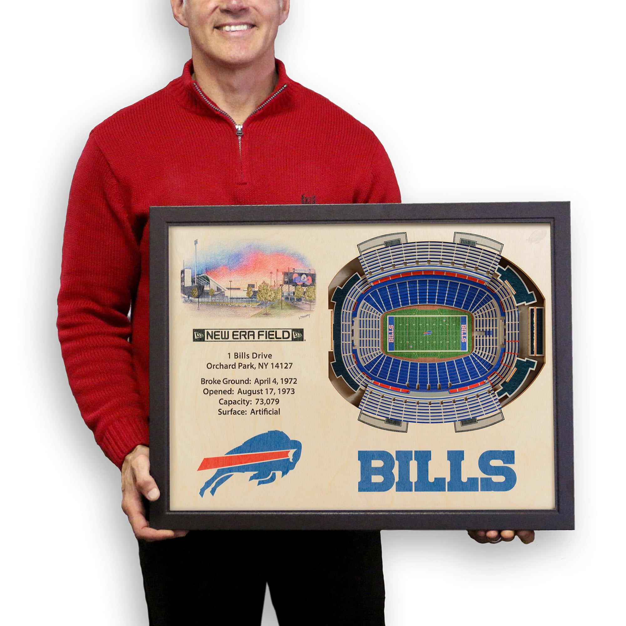 YouTheFan NFL Buffalo Bills 25-layer Stadiumview Wall Art