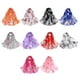 thumbnail image 5 of Bufanda de seda Minnieouse estampado floral pañuelo ligero elegante lujo playa moda verano azul, 5 of 6