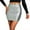 Silver, variant on CharmCyan Sequin Embellished High Waist Mini Skirt for Women Gradient Pattern Bodycon Fitted Party Wear Fashionable Skirt Black L