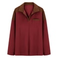 thumbnail image 4 of Mens Waffle Spring Clothes, Long Sleeve Shirts for Men Casual Vintage Solid Color Lapel V Neck T-Shirts with Pockets, 4 of 6