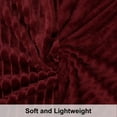 thumbnail image 3 of Ntbay Flannel Fuzzy Soft Warm Cozy Toddler Blanket, Fluffy Warm and Lightweight Reversible Stripes Design Toddler Plush Blanket for Stroller, Crib, Travel, 30" x 40", Wine Red, 3 of 6