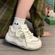 thumbnail image 3 of Zapatos blancos de mujer con falda, zapatillas de plataforma elegantes de otoño, zapatos casuales deportivos para mujer que combinan con todo para estudiantes, 3 of 5