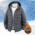 thumbnail image 2 of IWRICH Winter Heavy Warm Sherpa Lined Jackets for Men Plaid Flannel Tops Plus Size M-8XL Big&Tall Coat Black XXXL, 2 of 5