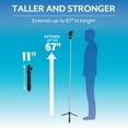 thumbnail image 3 of Bower Multi-Pod Max – 67" Extendable Tripod with Universal Phone Holder & Wireless Remote, 3 of 7