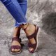 thumbnail image 1 of Zapatillas de cuña para mujer de fondo plano con tacón alto y flores informales retro de verano Wmkox8yii hj789, 1 of 9
