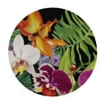 thumbnail image 2 of JEUXUS  Pineapples Round Table cover Tropical Palm Leaves Flowers Elastic Edged Polyester Fitted Table Cover Water Proof Table Cloth, 2 of 7