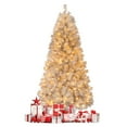 thumbnail image 1 of Patiojoy 6 FT Artificial Christmas Tree Pre-lit Xmas Tree with  Branch Tips LED Lights Silver Tinsel Leaves, 1 of 9