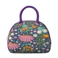 thumbnail image 2 of Lunch Bag with Front Pocket for Women Men,Lunch Containers Reusable High Capacity Lunch Tote Bags for for Workplace Commuting (Mushroom ), 2 of 7