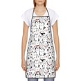 thumbnail image 2 of Naloa 1Pack Adjustable Bib Apron Waterdrop Resistant Cooking Kitchen Aprons for Women Men Chef, Cute Cat Print, 2 of 5