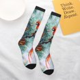 thumbnail image 4 of Daiia Sports Socks Colorful Birds Pine Branch Printed Novelty Crew Socks for Men Women Knee High Socks Cotton Socks Soft & Breathable Support Unisex Socks, 4 of 9