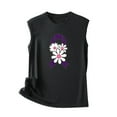 thumbnail image 5 of Débardeur de Sensibilisation au Cancer du Sein pour Femmes Col Rond Imprimé Graphique Sans Manches Blouse Basique Décontractée Tunique d'Été, 5 of 5