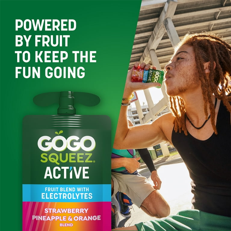 GoGo squeeZ Active Electrolyte No Sugar Added Strawberry Pineapple