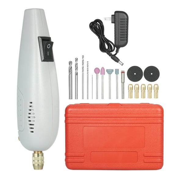 FlyFlise Mini Rotary Tool Corded Power Drill Portable Electric Grinder Set with Stone Grinding Bits and Grinding Discs for Crafting DIY Creations