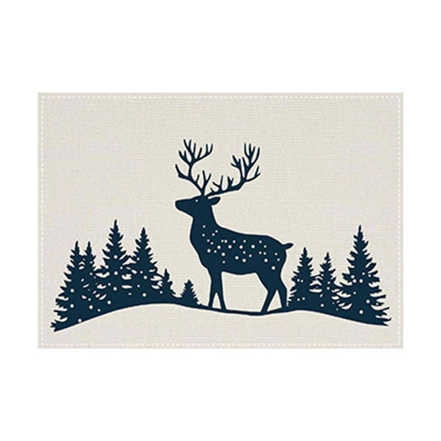 Dsscvnef Placemats Set of 1 12"x18" Xmas Placemats for Dining Table Indoor Outdoor Kitchen Xmas Theme Table Mats Placemat Table Place Mats Kitchen Dining Table