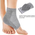 thumbnail image 3 of Heel Socks for Dry Cracked Feet, 1 Pair Polyester Cotton Comfort Intensive Hydration Treatment Vented Moisturizing Socks Natural Hypo Allergenic Vitamin E Mineral Oil Gel Heel Socks Foot Care(Gray), 3 of 5
