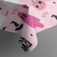 thumbnail image 3 of Halloween Pink Ghosts and Witchy Elements Rectangle Tablecloth 60"x120",Waterproof Polyester Rectangle Table Cloth, Wipeable Spillproof Polyester Tablecloth for Dining, Camping, Indoor and Outdoor, 3 of 6