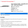 thumbnail image 2 of Front Left Door Handle - Compatible with 2003 - 2009 Toyota 4Runner 2004 2005 2006 2007 2008, 2 of 2