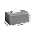 thumbnail image 3 of Leather Tissue Box Cover Decorative Home Accessory for Living Room Coffee Table, Gray, 3 of 8