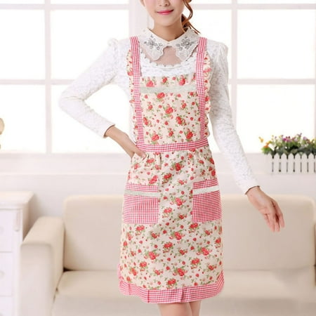 

NIUREDLTD Thickened Double Layer Princess Apron Is Available In Many Styles