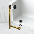 thumbnail image 3 of Westbrass 22-1/2" 17 ga. Brass Bathtub Assembly with Trip Lever and Strainer Drain, Matte Black, 3 of 17