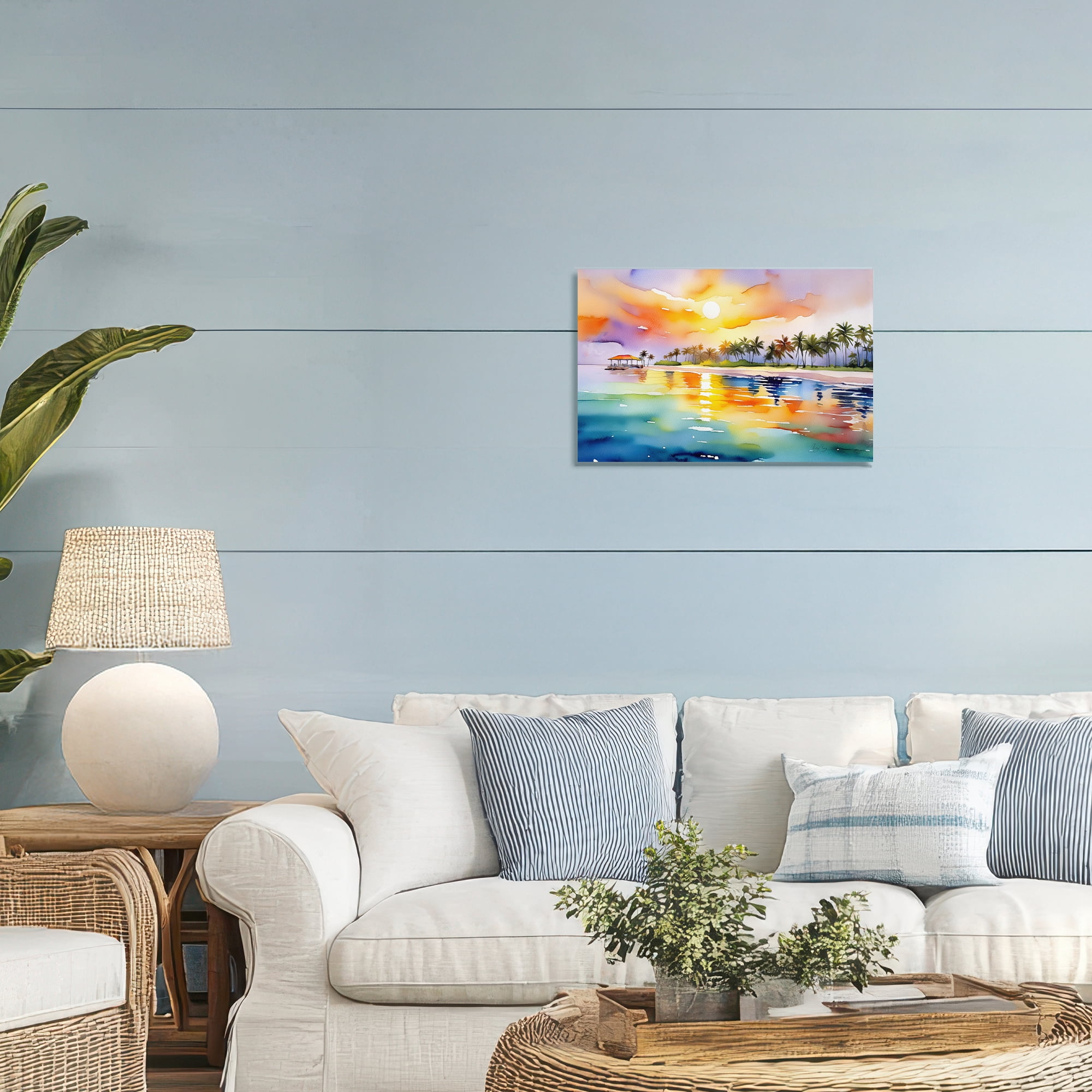 Stupell Industries Caribbean Calm Sunset Canvas Wall Art, design by Shelly Craig